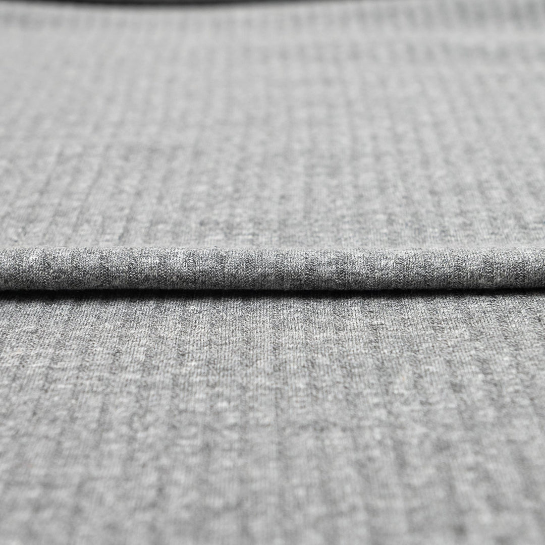 Rib Knit - Rayon Cotton - Grey