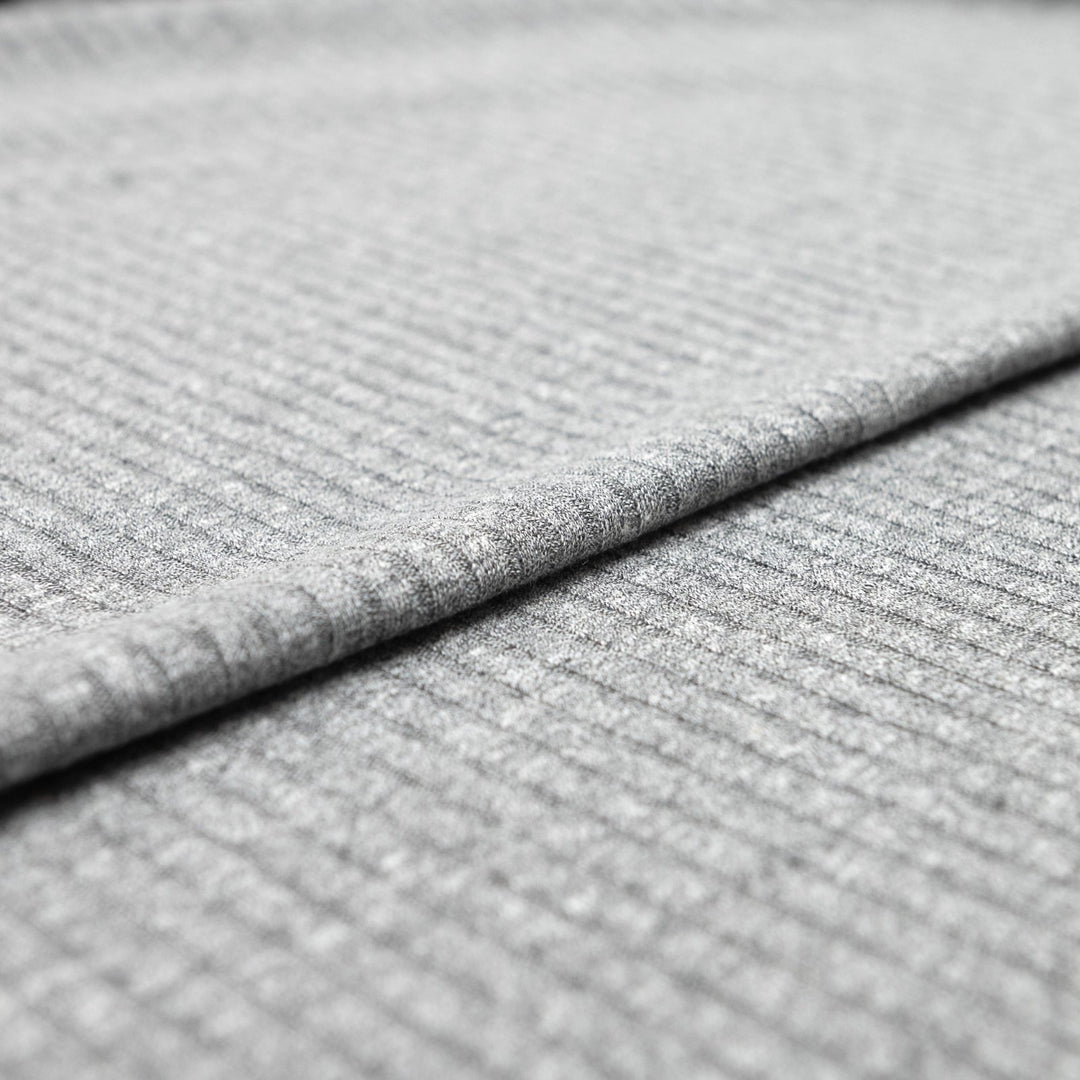 Rib Knit - Rayon Cotton - Grey