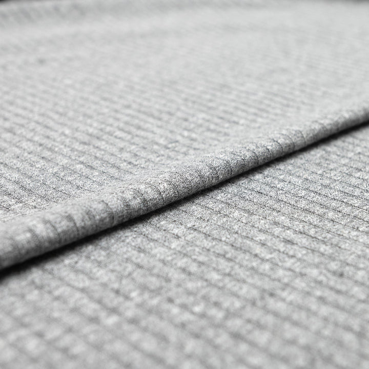 Rib Knit - Rayon Cotton - Grey