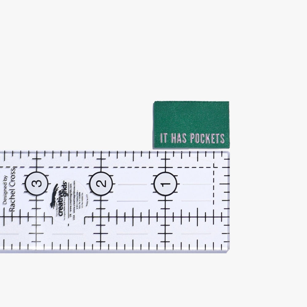 Kylie and the Machine It Has Pockets woven garment labels in 5 colorful designs for handmade clothing