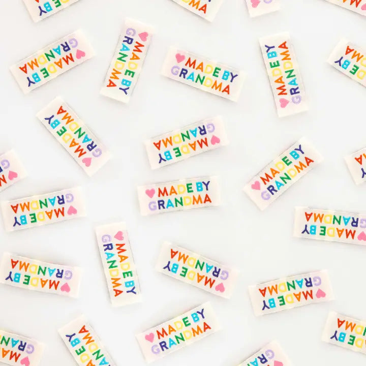 Woven Labels - Sarah Hearts - "Made by Grandma"