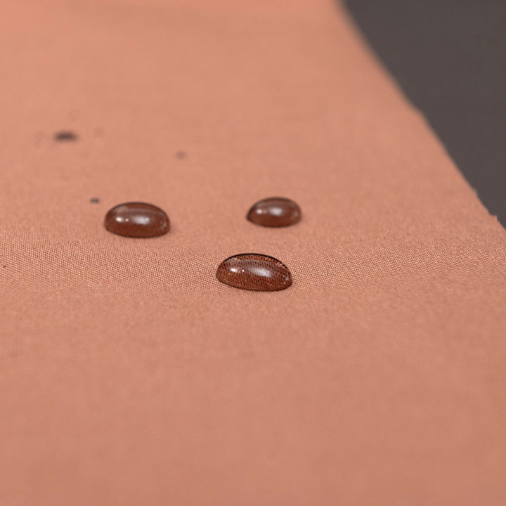 Coated Cotton Brown – Designer deadstock water-resistant fabric, 64 inches wide for sewing bags, aprons, and utility projects