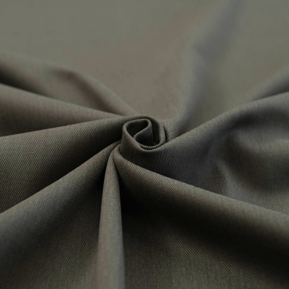Brushed Twill Olive 100% cotton midweight fabric for sewing projects