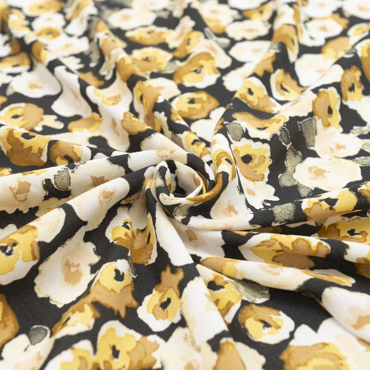 Viscose Crepe - "Watercolor Floral"