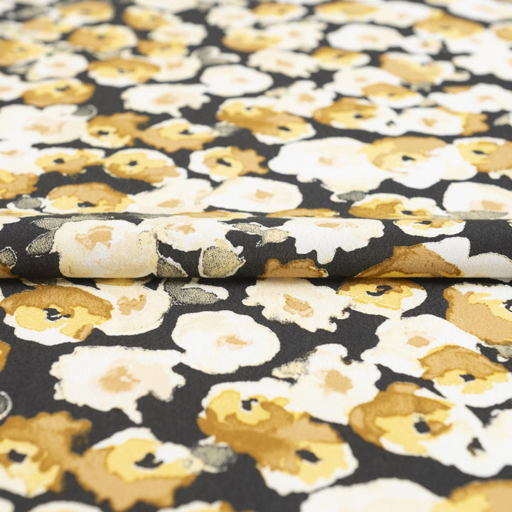 Viscose Crepe - "Watercolor Floral"