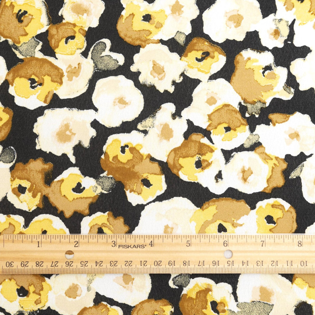 Viscose Crepe - "Watercolor Floral"