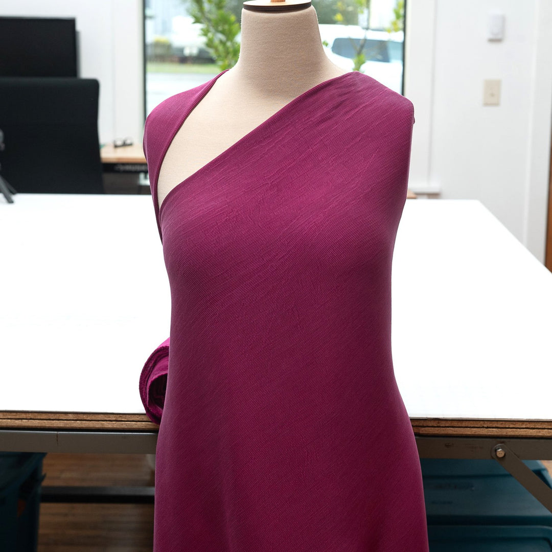 Rib Knit - Rayon - Magenta