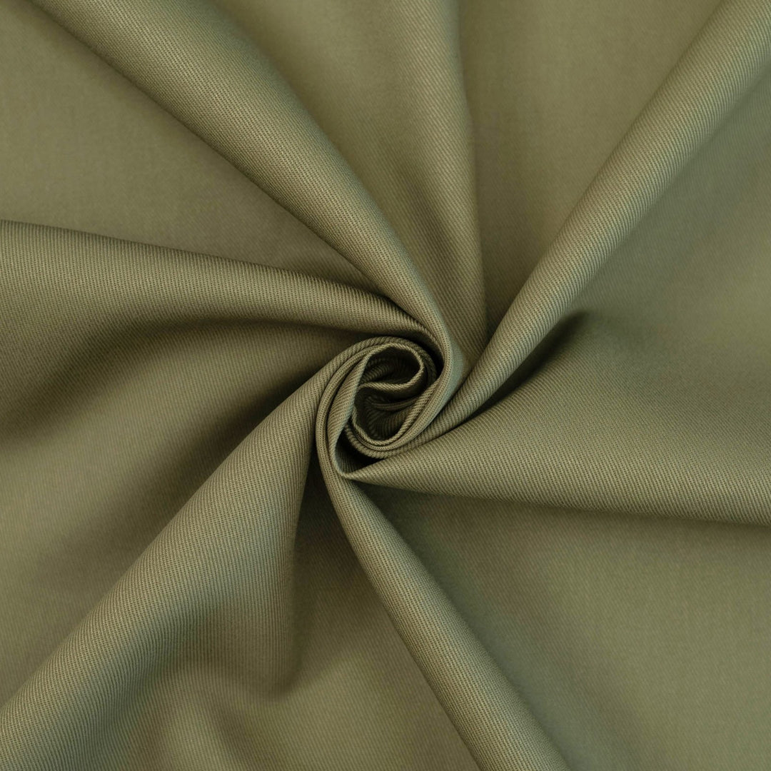 Olive bull denim twill fabric - heavyweight 100% cotton - 54 inch width