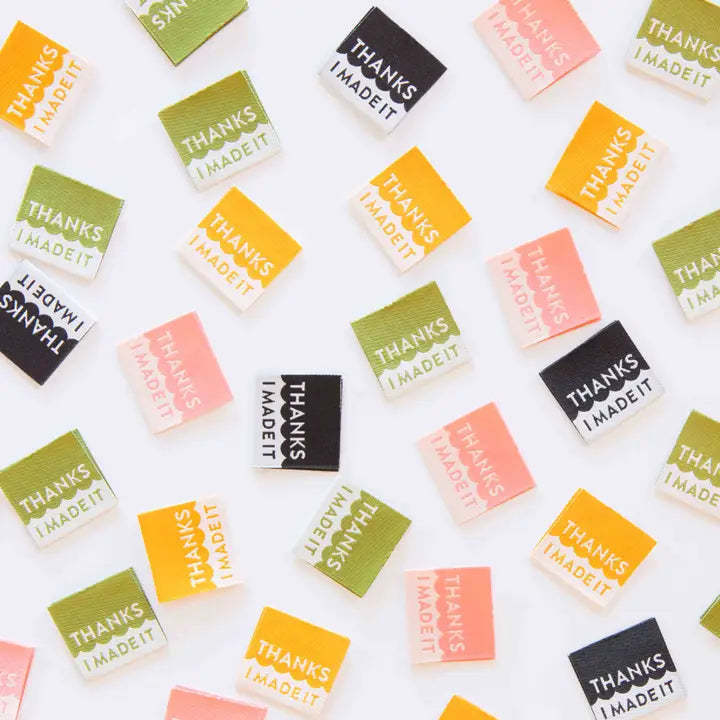 Woven Labels Multipack - Sarah Hearts - "Thanks I Made It"