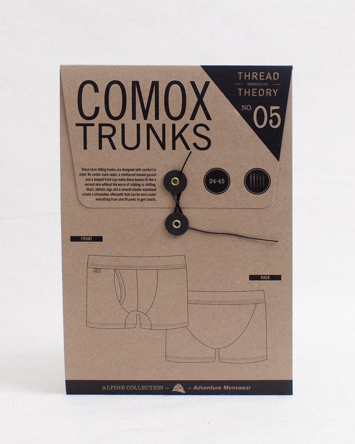 Thread Theory Cosmos Trunks sewing pattern form-fitting boxer briefs with reinforced gusset and elastic waistband