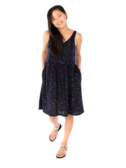 Jalie Michelle Tanks and Dress Pattern – rounded V-neck tank and above-knee skirt sewing pattern