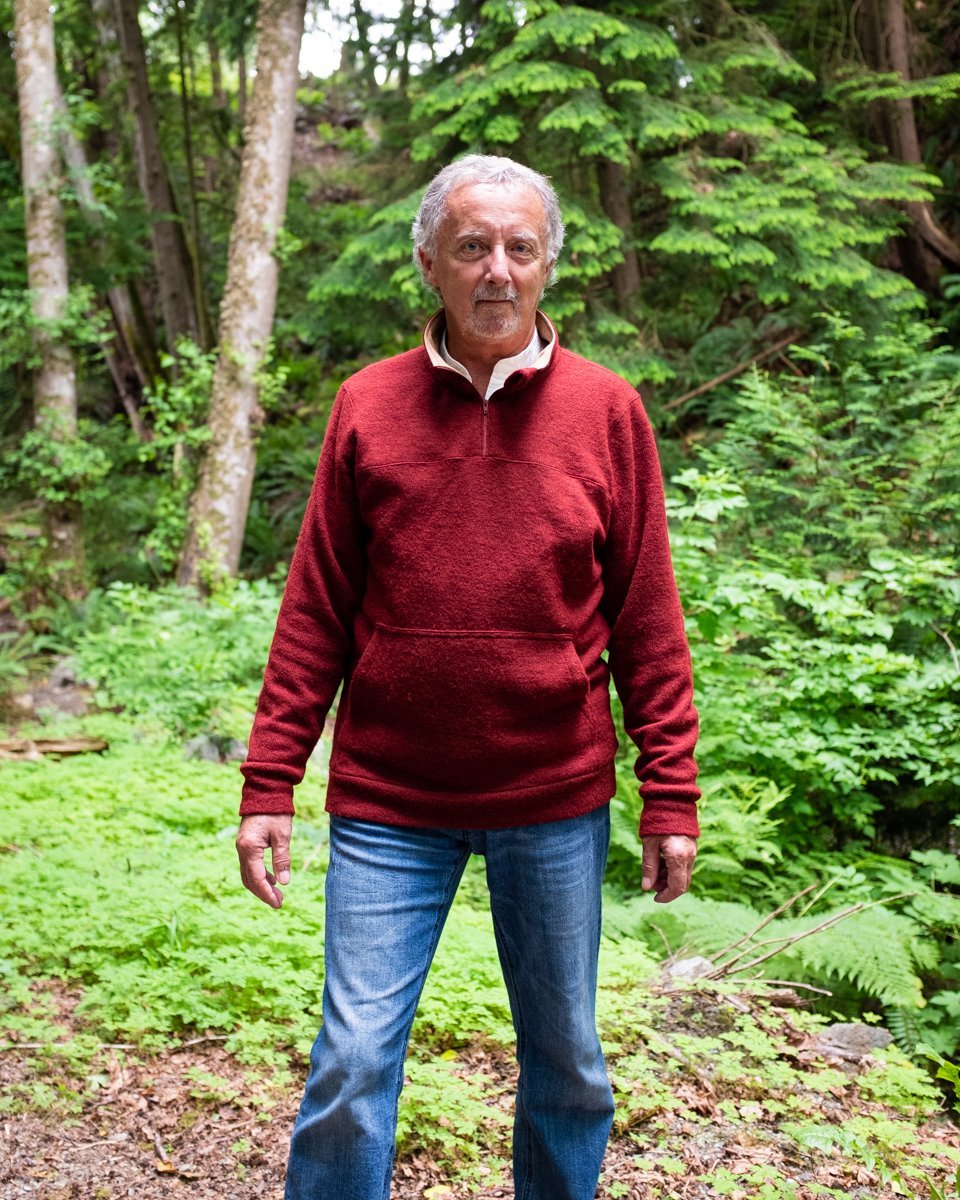Thread Theory Carmanah Sweater sewing pattern zippered knit sweater with lined hood and optional kangaroo pockets