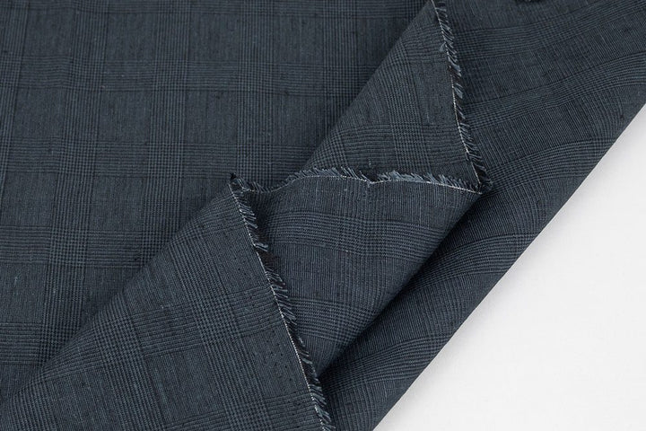 Pure Linen - Glen Checks in Navy