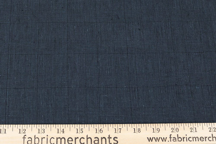 Pure Linen - Glen Checks in Navy