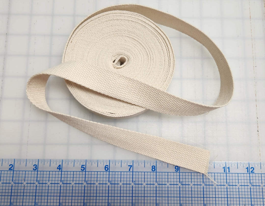 Natural Cotton Webbing – 1"
