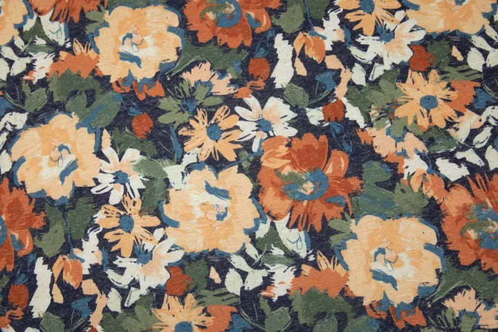 Linen Jersey - Tuscan Garden