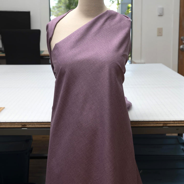 Japanese Dobby Heathered in Wisteria cotton fabric with textured weave