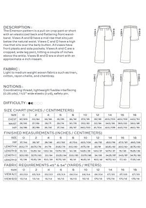 True Bias Emerson Pant & Short showing cropped wide-leg pants and 4-inch inseam shorts with elasticized back and front pleats