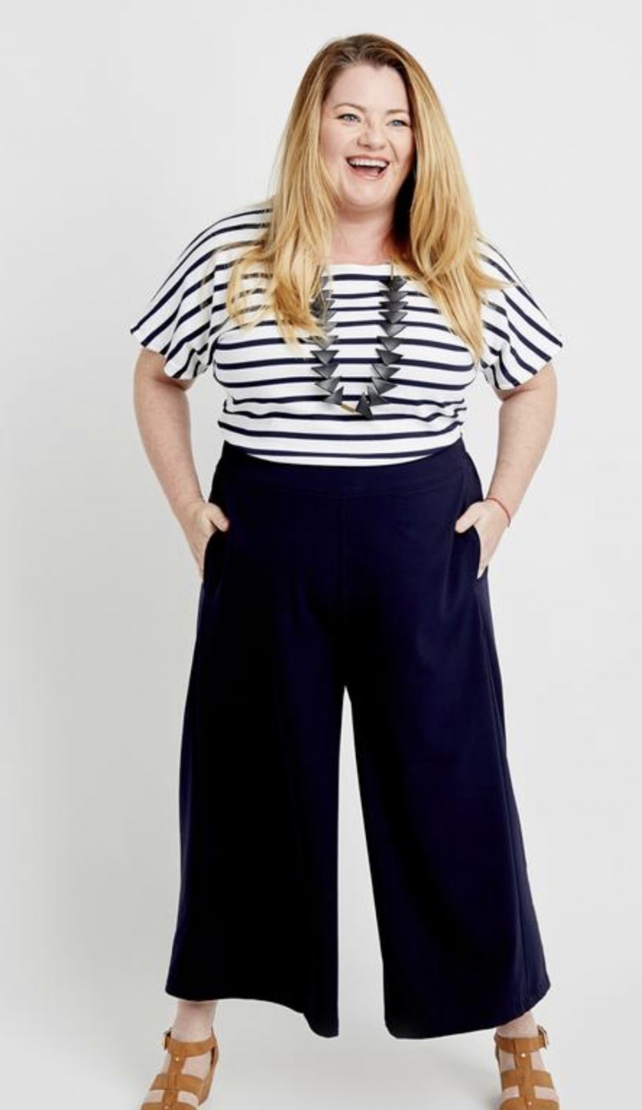 Cashmerette Calder Pants & Shorts sewing pattern with wide-leg design, three length options, and inclusive sizing