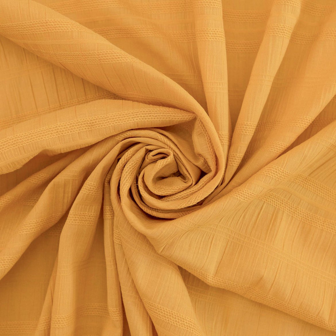 Isabel Crinkle Strata Cotton Fabric in Marigold