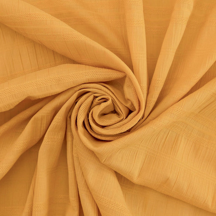 Isabel Crinkle Strata Cotton Fabric in Marigold