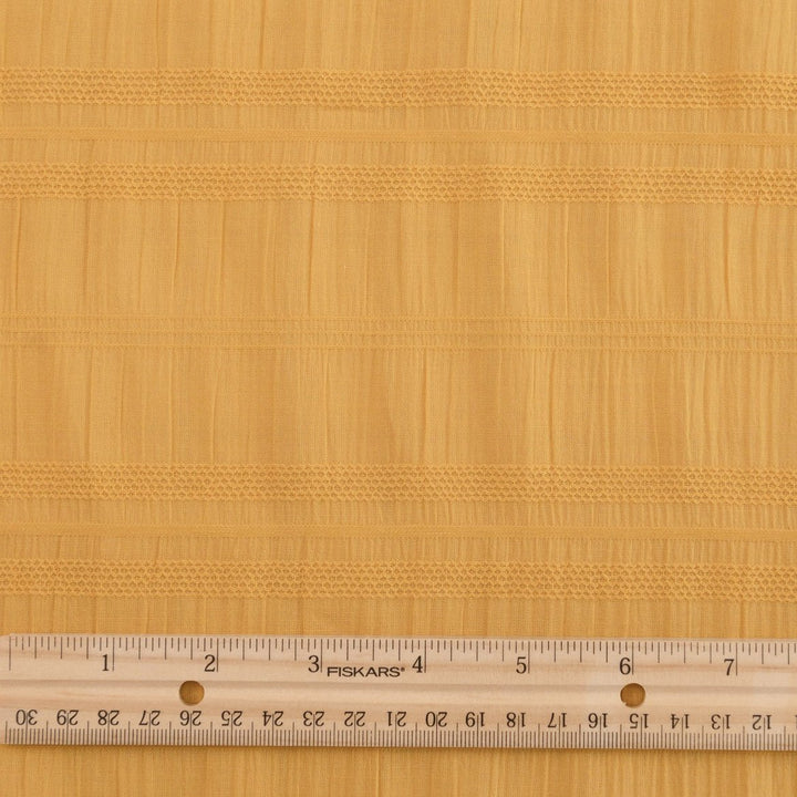 Isabel Crinkle Strata Cotton Fabric in Marigold
