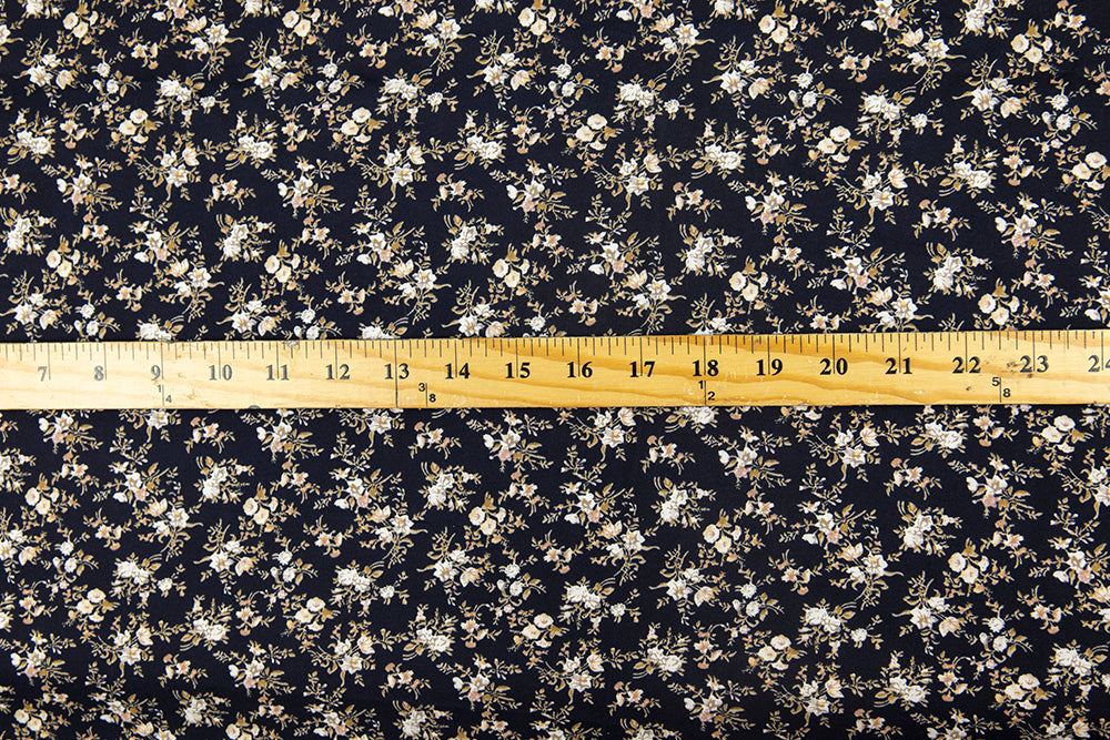 Rayon Challis - Midnight Ditsy Floral