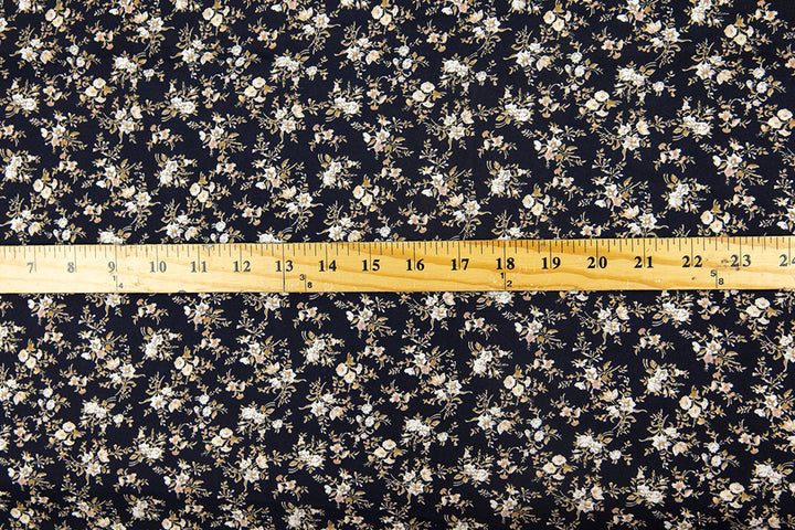 Rayon Challis - Midnight Ditsy Floral