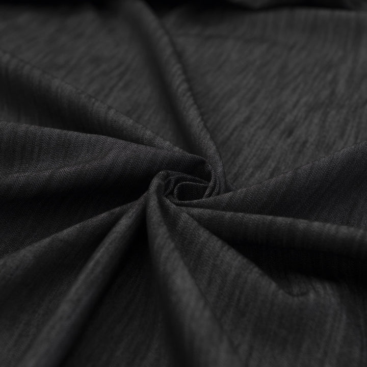 Black Non-Stretch Denim Fabric - 100% Cotton, 56-Inch Wide, Washed Black Deadstock Material for Tailored Pants & Blazers