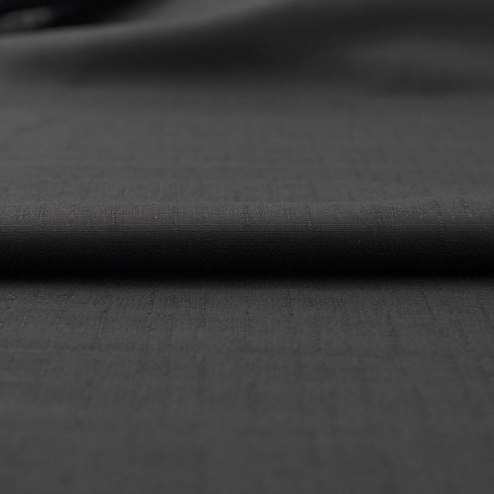 Japanese Dobby Solid Black cotton fabric with subtle textured weave