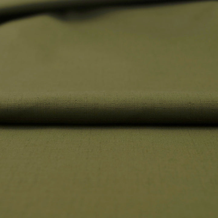 Japanese Dobby Solid Olive cotton fabric with subtle textured weave