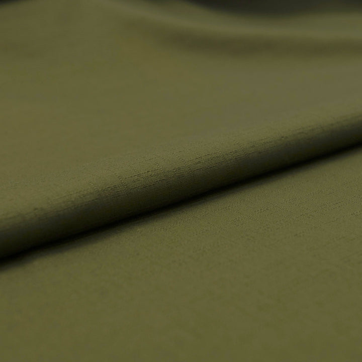 Japanese Dobby Solid Olive cotton fabric with subtle textured weave