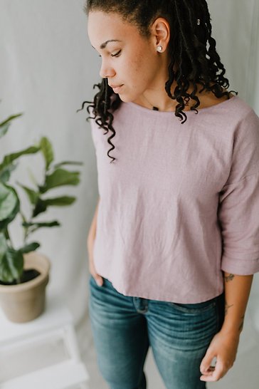 Sew to Grow Bondi Extension for Bondi Top Pattern, includes sleeves, pockets, casings, and dress/tunic length options