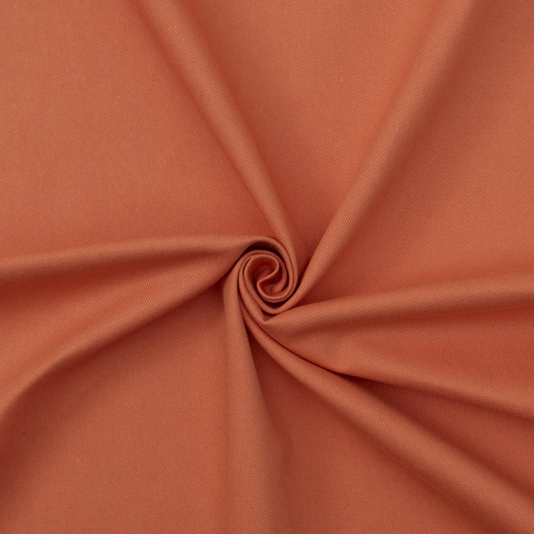 Warm Pumpkin Denim Fabric - 100% Cotton, 59-Inch Wide, USA-Made Orange Denim for Jackets, Pants & Seasonal Crafts