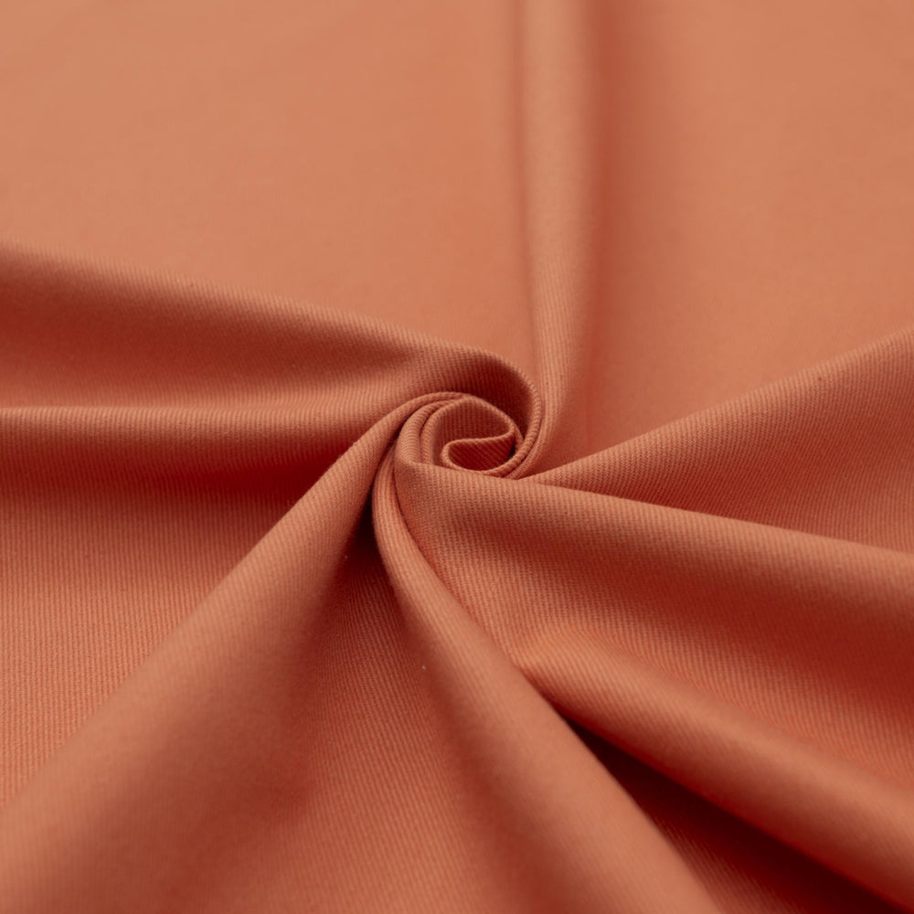 Warm Pumpkin Denim Fabric - 100% Cotton, 59-Inch Wide, USA-Made Orange Denim for Jackets, Pants & Seasonal Crafts