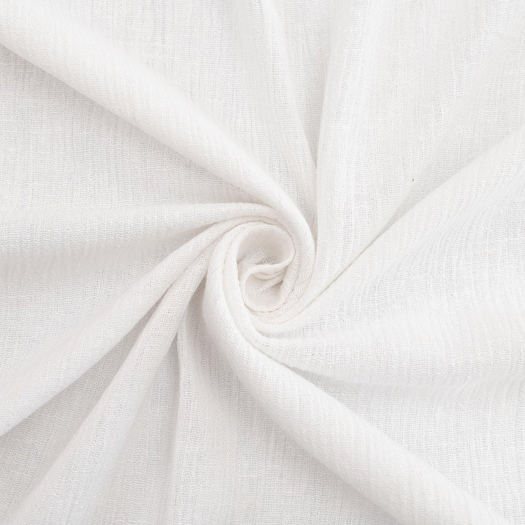 Cotton Gauze Soft White – 100% cotton, 50 inches wide, lightweight breathable fabric for sewing tops, dresses, baby blankets, and layering garments