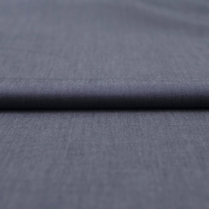 Indigo Blue Tencel Chambray Fabric - 58-Inch Wide, Sustainable Deadstock Material for Dresses, Shirts & Lightweight Apparel