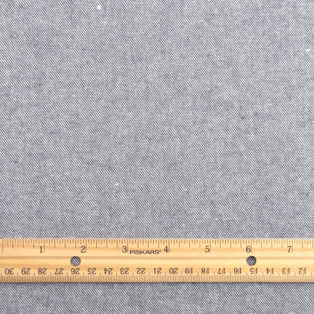 Soft gray 100% cotton flannel fabric - brushed medium-weight textile for cozy shirts and pajamas