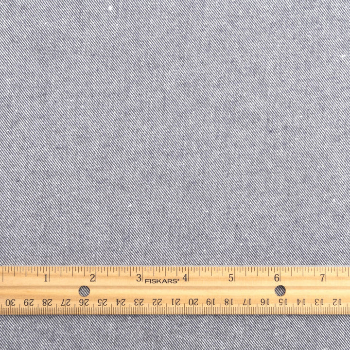 Soft gray 100% cotton flannel fabric - brushed medium-weight textile for cozy shirts and pajamas