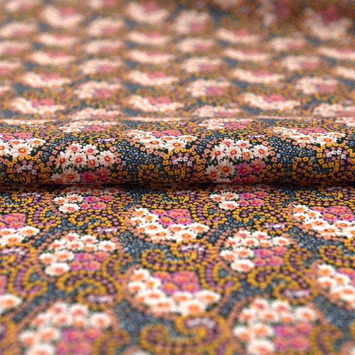Cotton Lawn Petite Floral – 100% cotton, 57 inches wide, lightweight breathable fabric for sewing sundresses, blouses, skirts, and summer garments