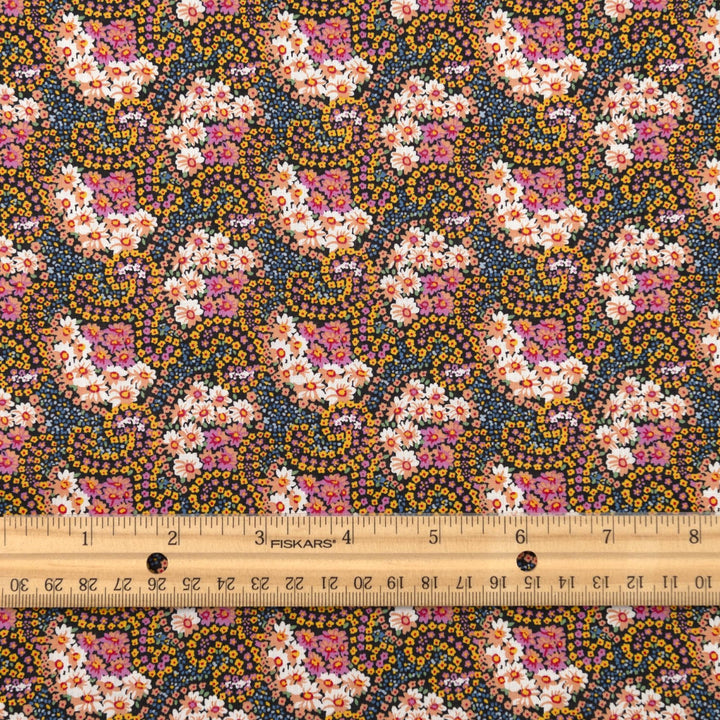 Cotton Lawn Petite Floral – 100% cotton, 57 inches wide, lightweight breathable fabric for sewing sundresses, blouses, skirts, and summer garments