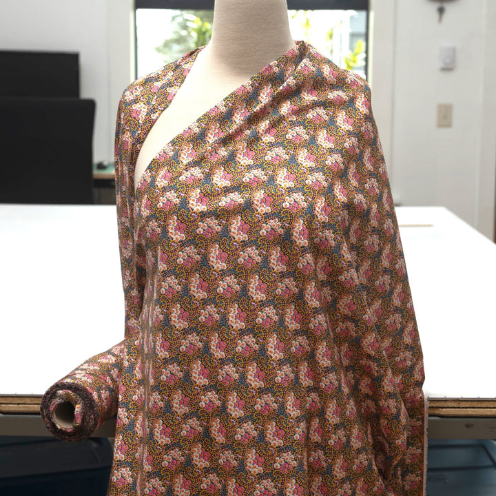 Cotton Lawn Petite Floral – 100% cotton, 57 inches wide, lightweight breathable fabric for sewing sundresses, blouses, skirts, and summer garments