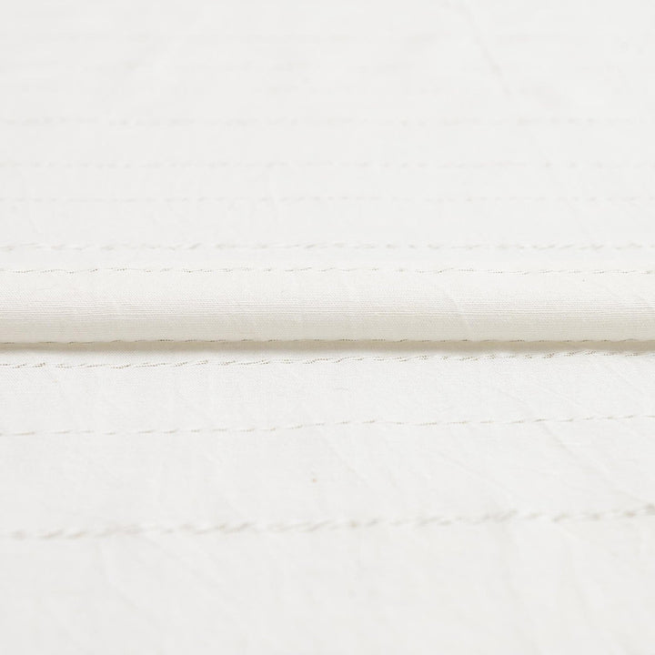 Rayon Woven - "Soft White with Gray Stripe"
