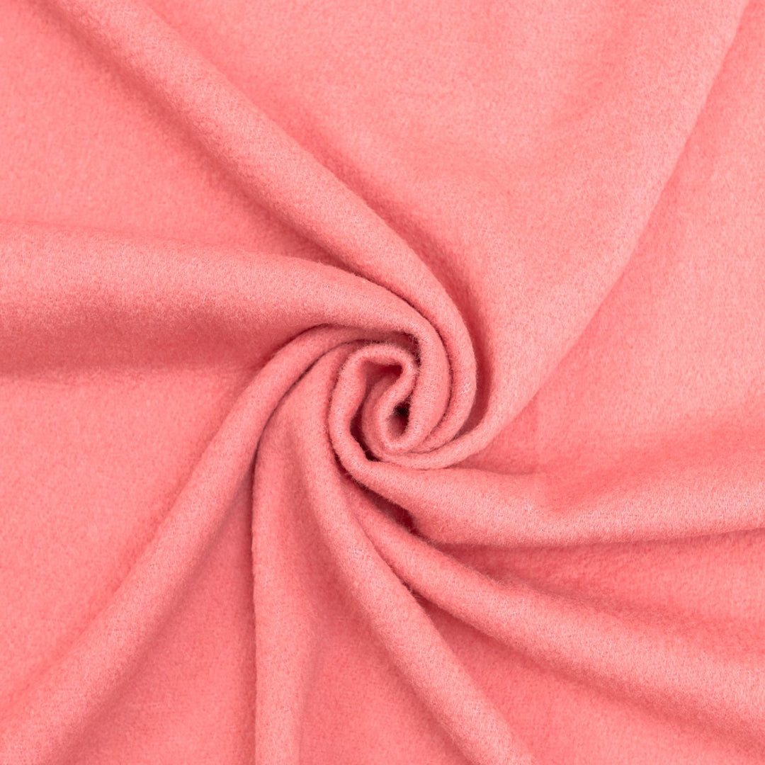 Boiled Wool Fabric in Rose – Italian-Crafted Wool Blend for Elegant Coats & Jackets