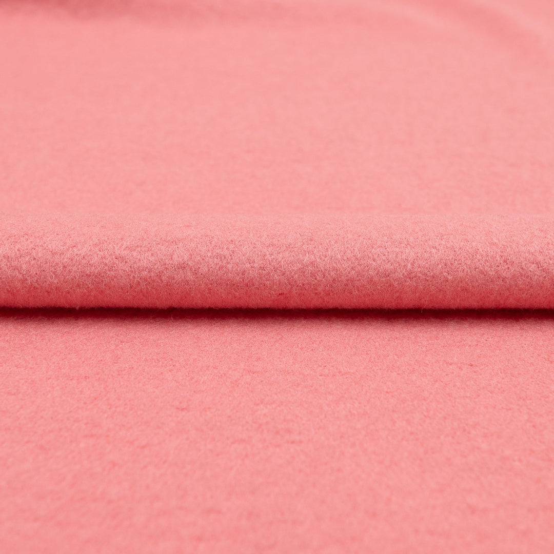 Boiled Wool Fabric in Rose – Italian-Crafted Wool Blend for Elegant Coats & Jackets