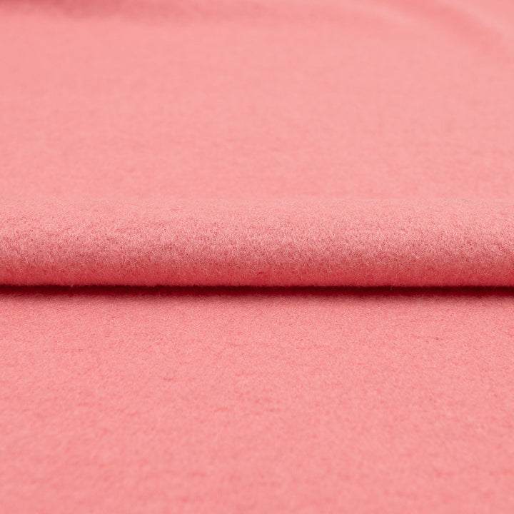 Boiled Wool Fabric in Rose – Italian-Crafted Wool Blend for Elegant Coats & Jackets