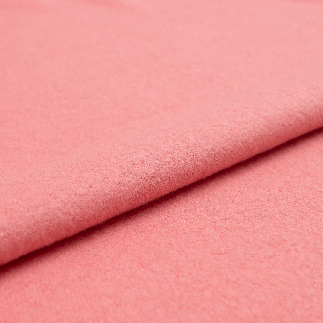 Boiled Wool Fabric in Rose – Italian-Crafted Wool Blend for Elegant Coats & Jackets