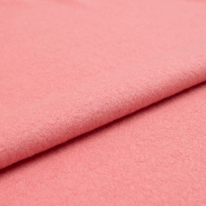 Boiled Wool Fabric in Rose – Italian-Crafted Wool Blend for Elegant Coats & Jackets