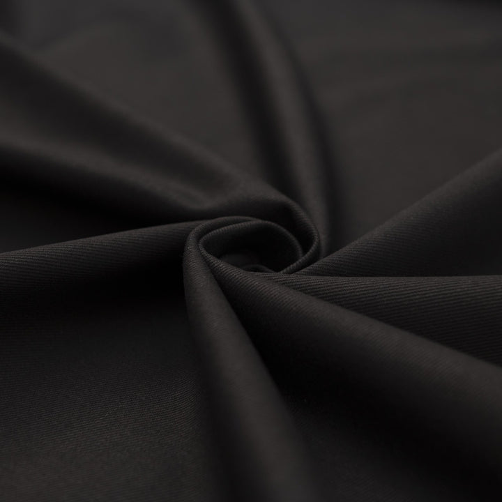 "70-inch wide black denim fabric for durable apparel projects"

