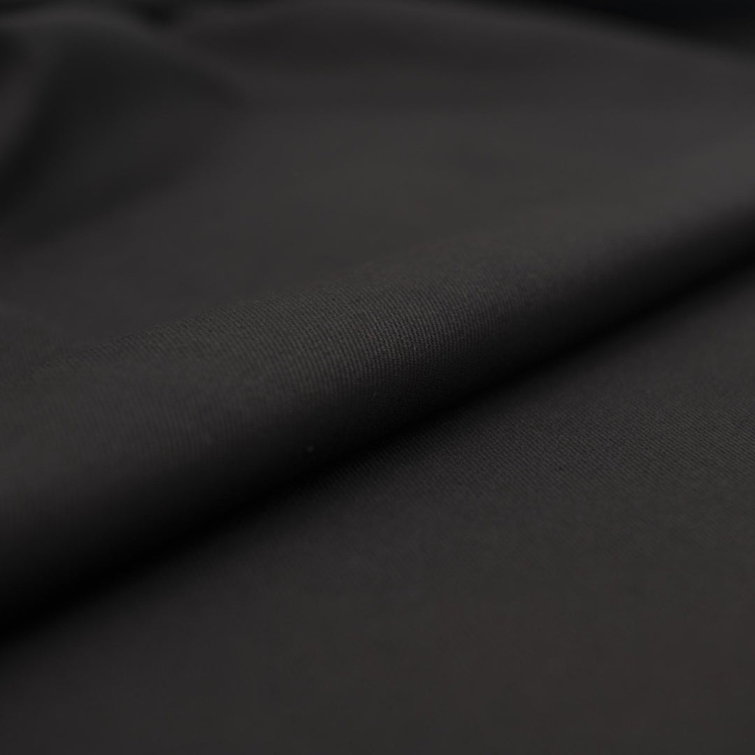 70-inch wide black denim fabric for durable apparel projects